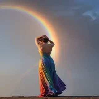rainbow back round