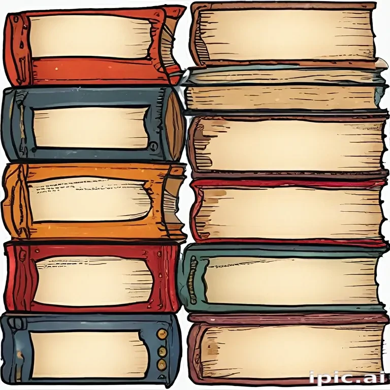 stacked books clip art