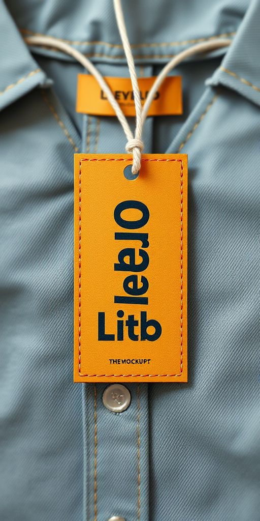 clothing tag mockup