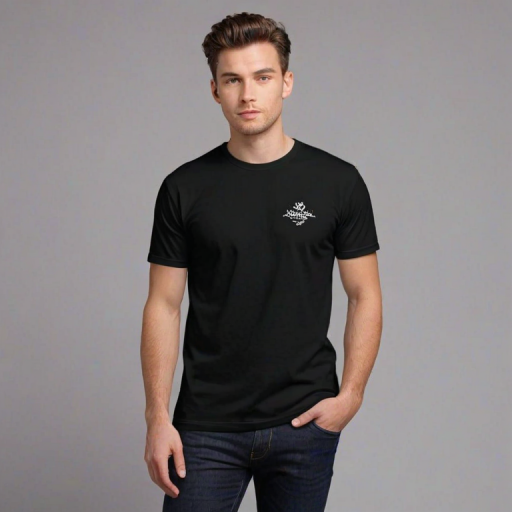 black tee mockup