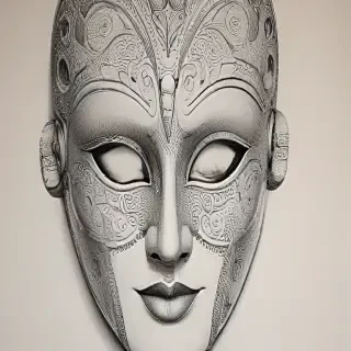 drawing of a mask