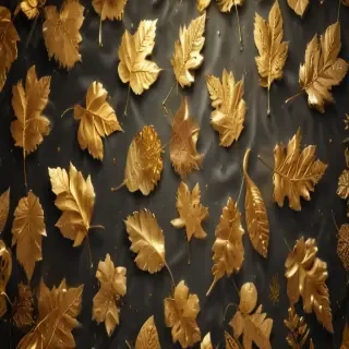 gold leaves png