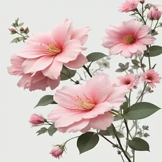 aesthetic flowers transparent background