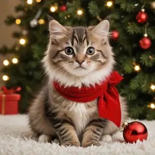cat christmas wallpaper