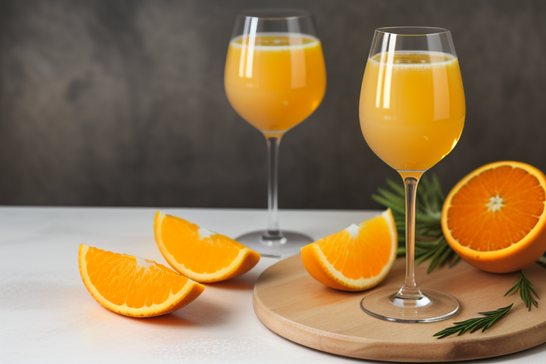 white wine and orange juice