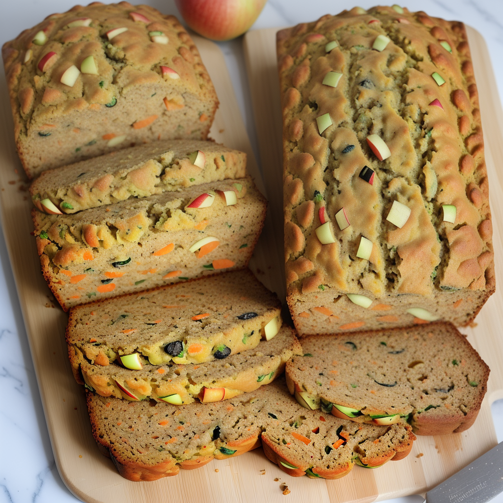 zucchini carrot and apple bread