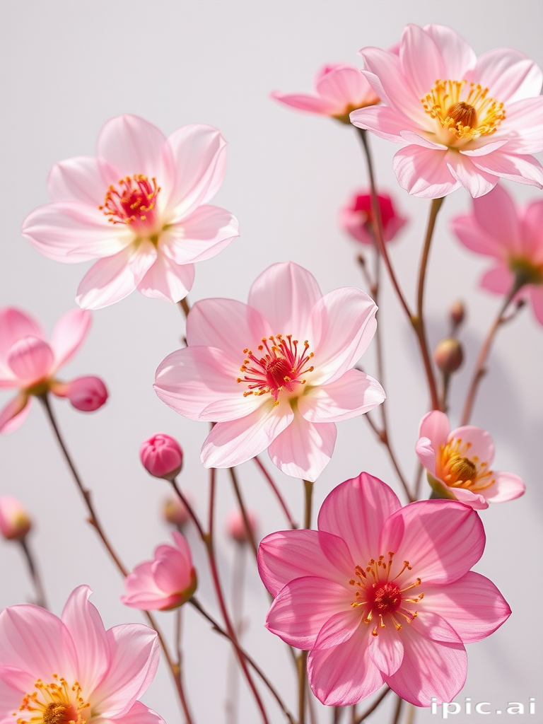aesthetic flowers transparent