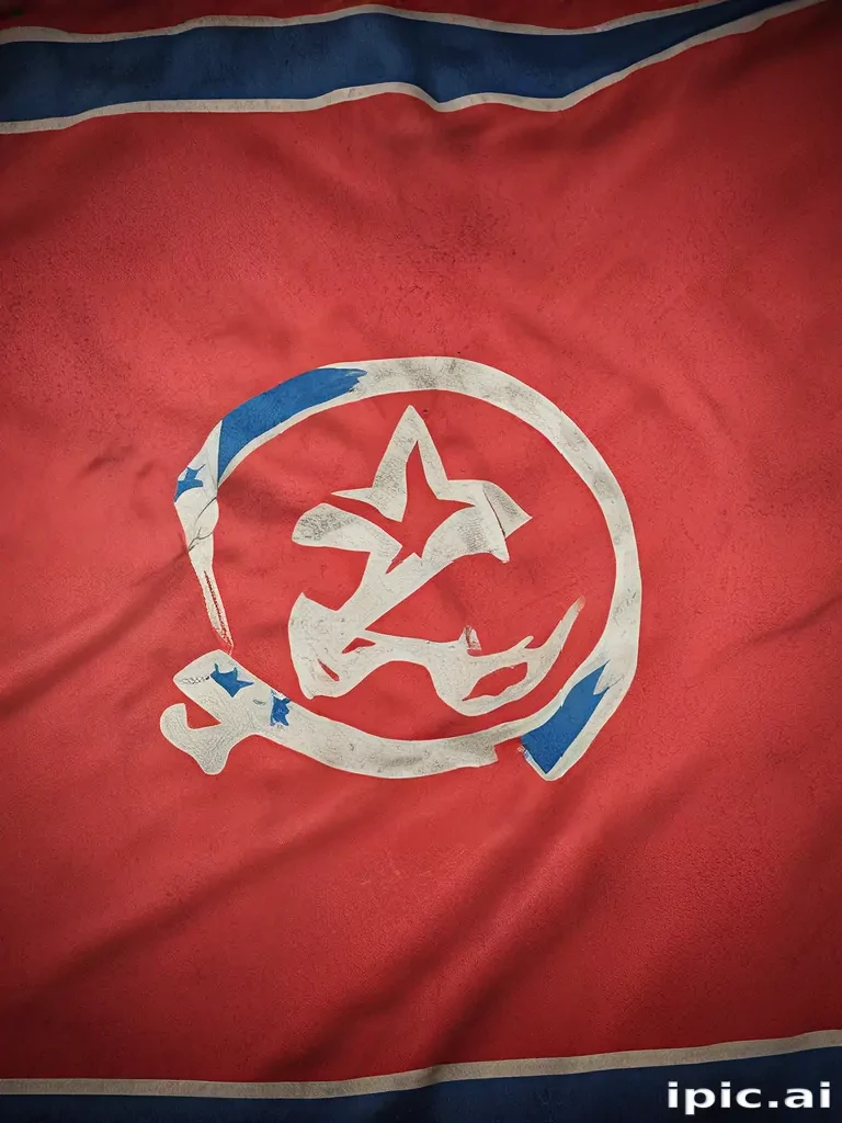 north korea flag