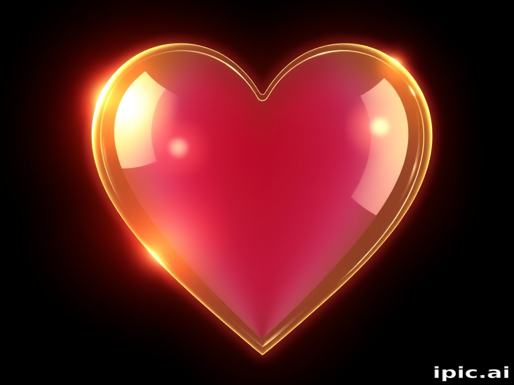 glow heart png