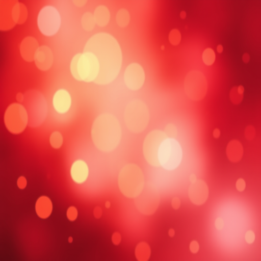 Generate an image featuring a soft, blurred background with a rich red hue. Include glowing golden particles scattered throughout, creating a warm and festive atmosphere. The overall effect should be dreamy and inviting, perfect for a celebratory theme.