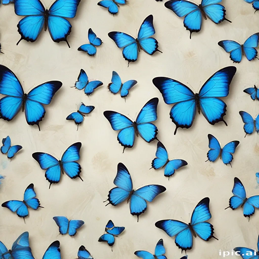 blue butterfly background