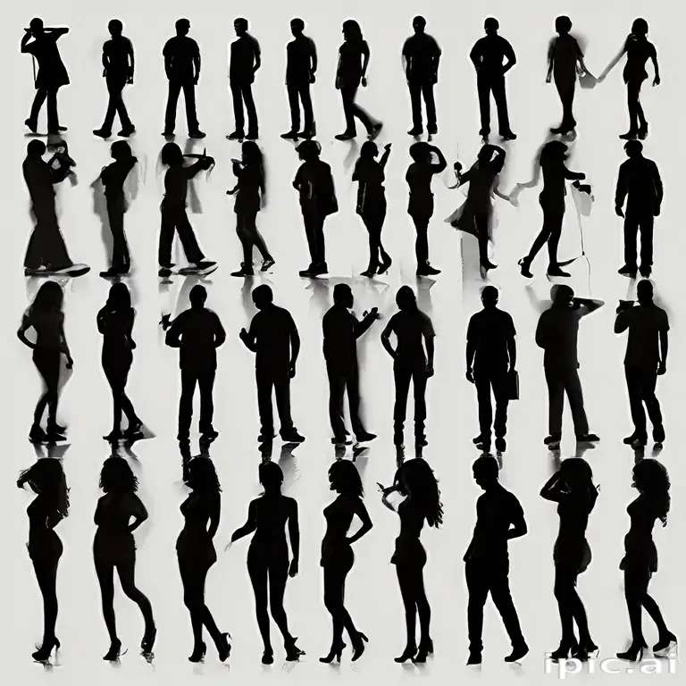 people silhouettes