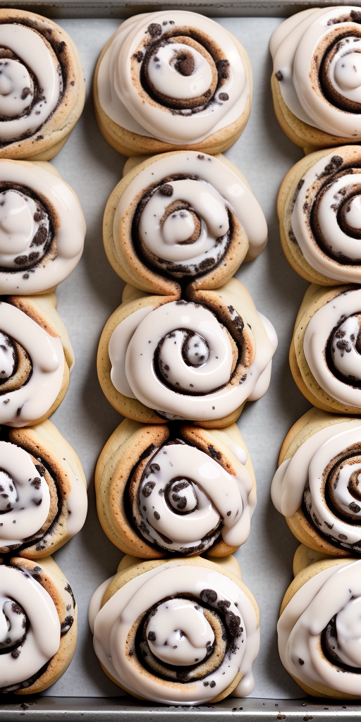 cookies and cream cinnamon rolls