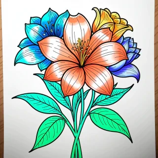 flowers to draw in color