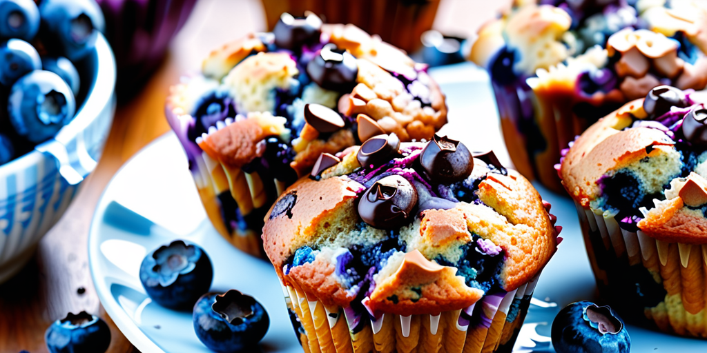 blueberry and choc chip muffins