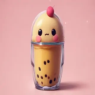 aesthetic cute boba wallpaper