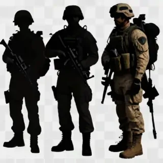 soldier silhouette png