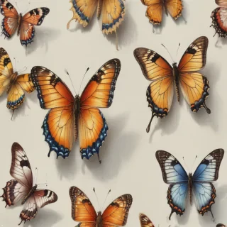 butterflies sketches