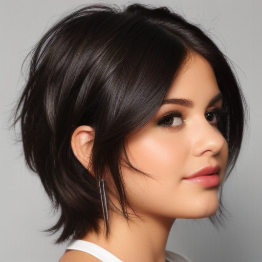 layered selena gomez haircut