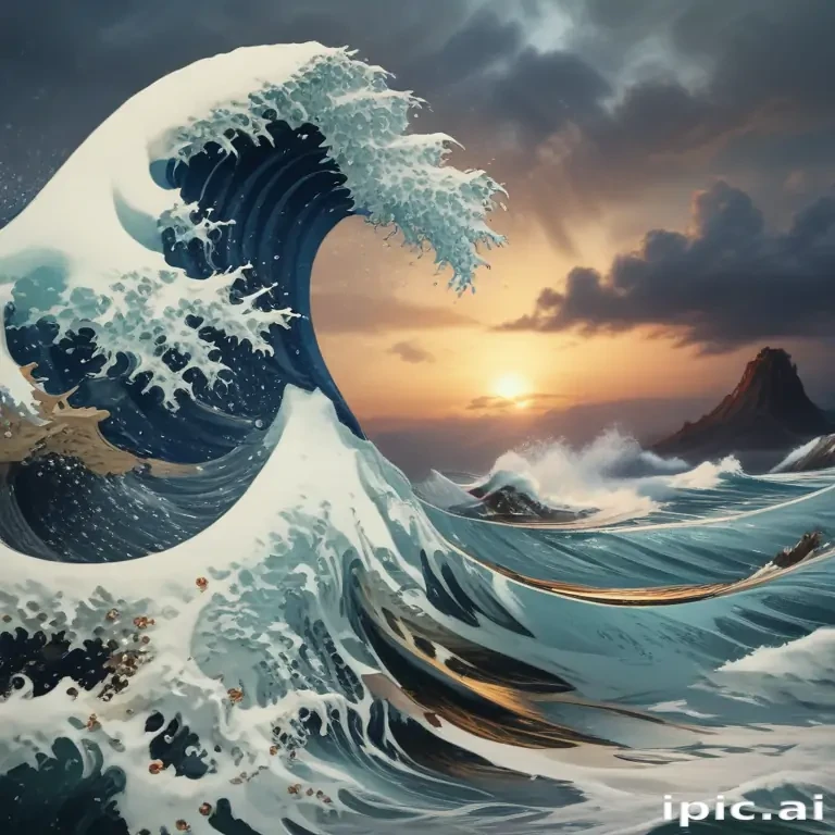 great wave wallpaper