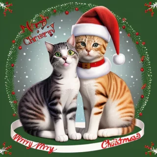 merry christmas cats images