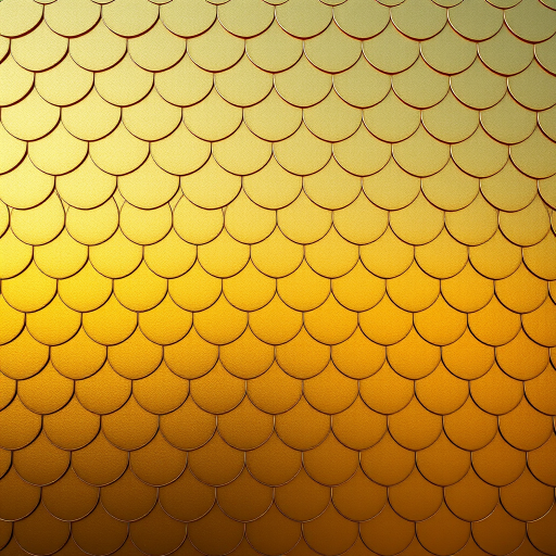 Create a high-resolution image of a gold-scaled pattern with a smooth gradient, using a DSLR camera at f/8 aperture, 1/100 shutter speed, 50mm lens, shot in natural light for enhanced texture and depth.