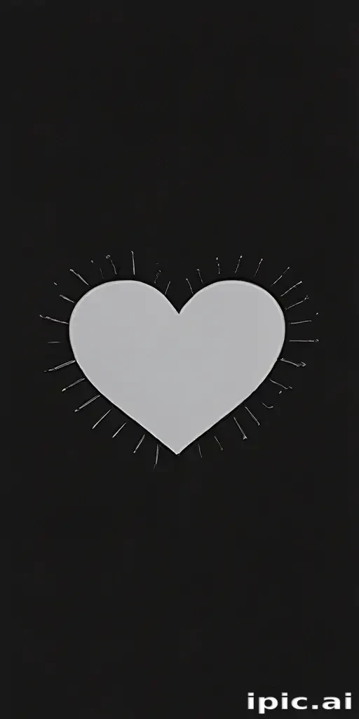 aesthetic black heart wallpaper