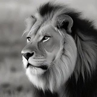 lion black and white pictures