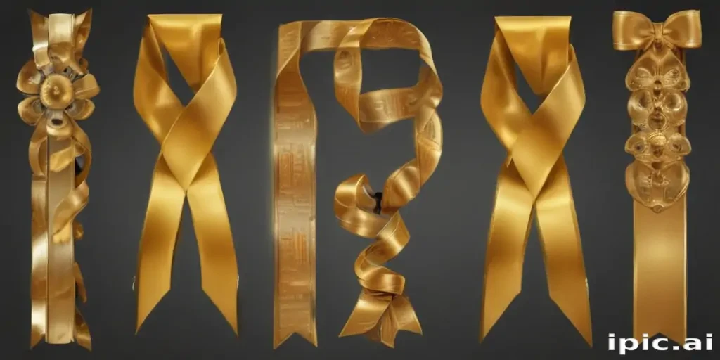 gold ribbon clipart