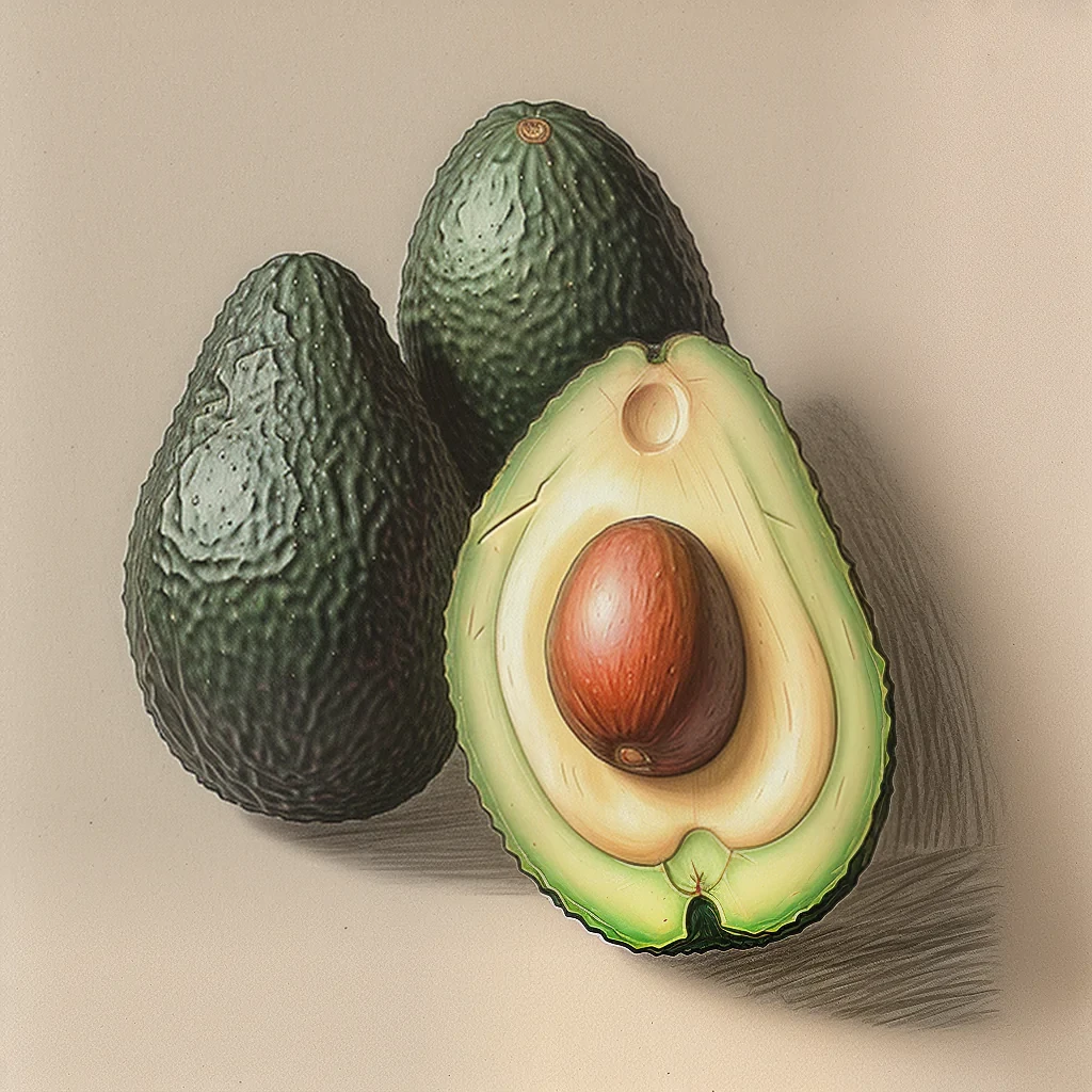 avocado drawing