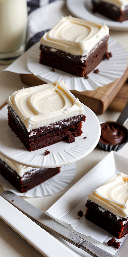 brownies with cream cheese frosting