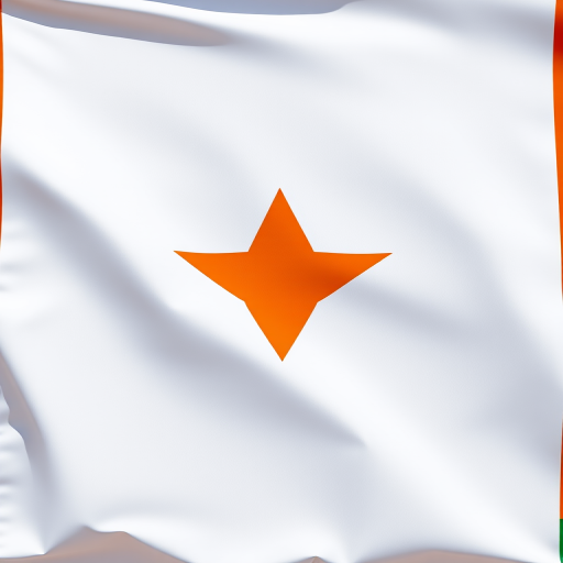 Create a high-resolution image of the national flag of Ivory Coast, with a 50mm lens, f/8 aperture, ISO 100, taken from a front view with natural lighting, using a DSLR camera.