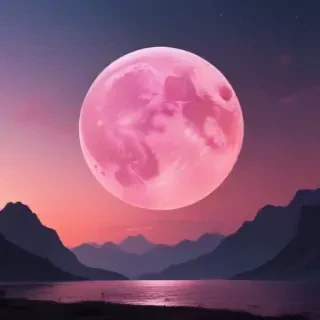 pink moon wallpaper