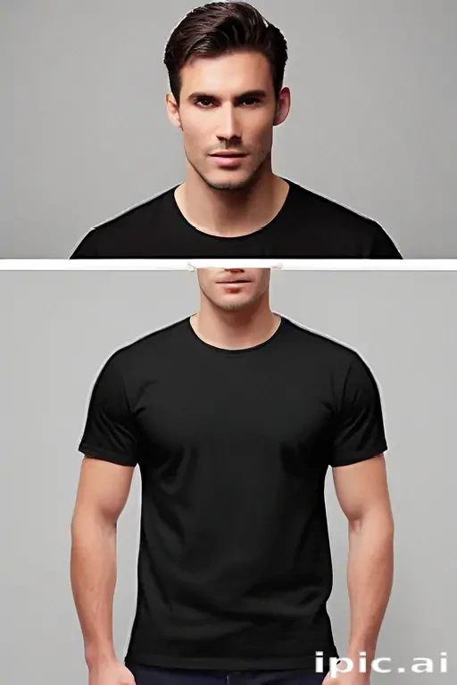 black tee shirt mockup