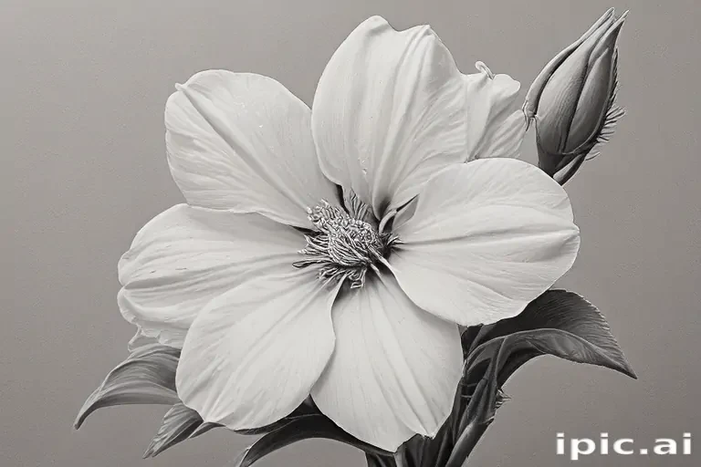 flower pencil drawing