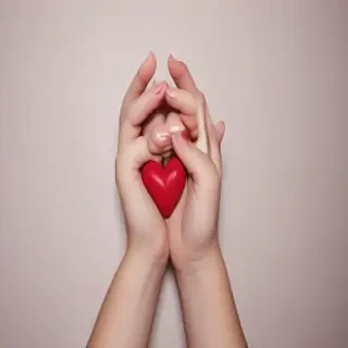 hand heart aesthetic