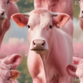 pink cow wallpaper