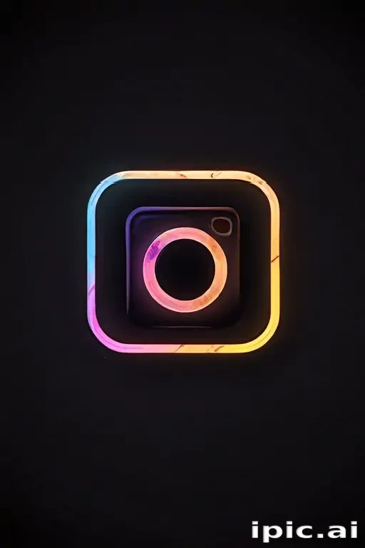 neon instagram logo
