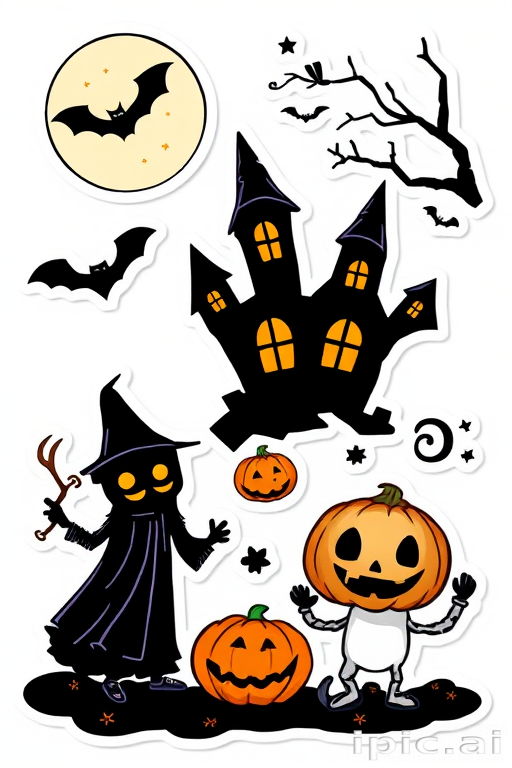 halloween stickers png