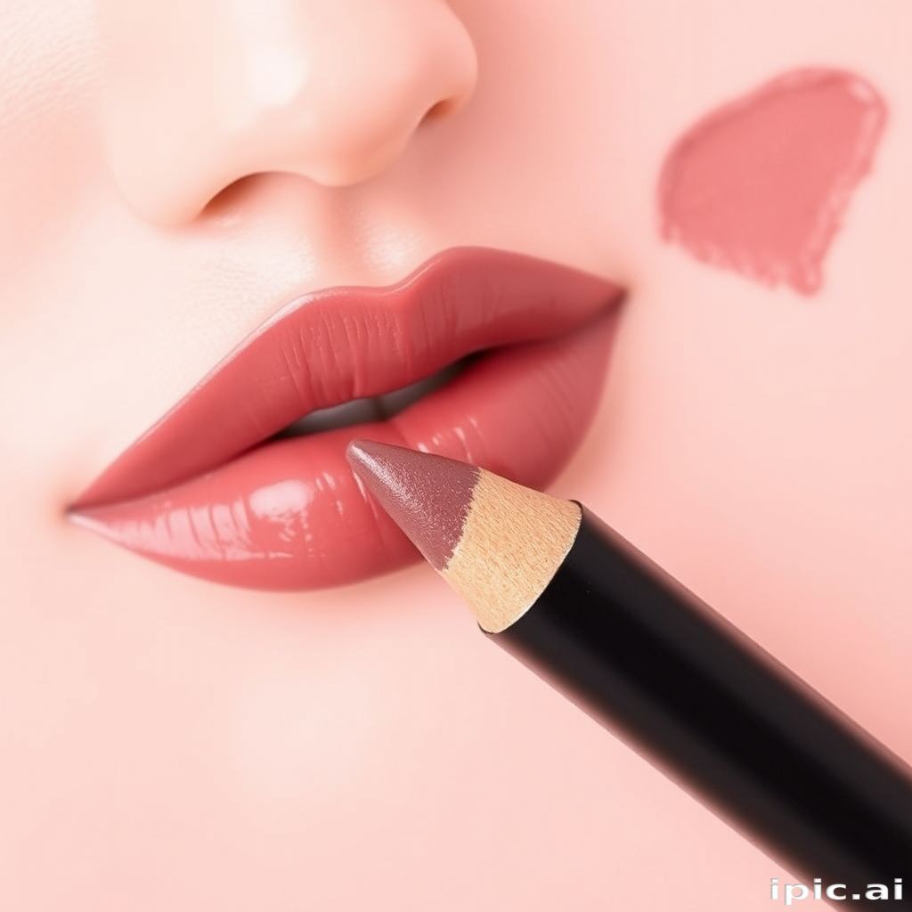 Dusty mauve lip pencil "Vintage Rose" featuring a creamy texture, easy blendability, and a versatile shade for defining and filling lips with a natural-looking color