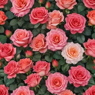 roses in background
