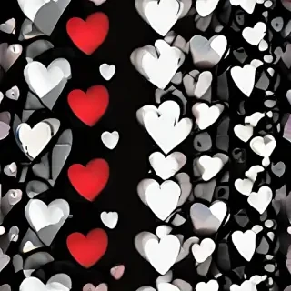 hearts background black