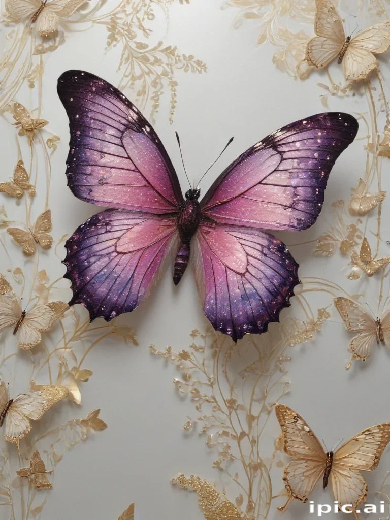 glitter butterfly wallpaper
