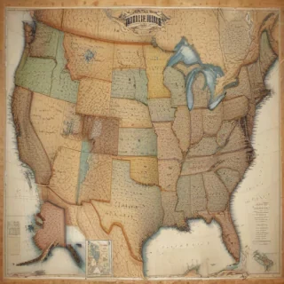 map of united states with states
