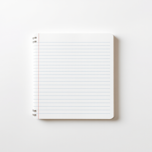 Create a high-resolution image of a blank lined notebook page with a soft gradient background, captured using a DSLR camera at f/2.8 aperture, ISO 200, and a shutter speed of 1/60 sec, using a top-down view in a natural light setting.