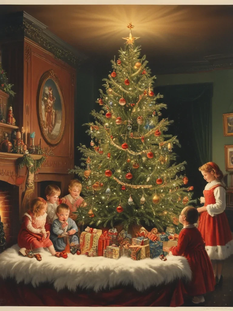 vintage christmas images to print
