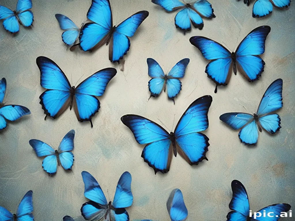 blue butterfly background