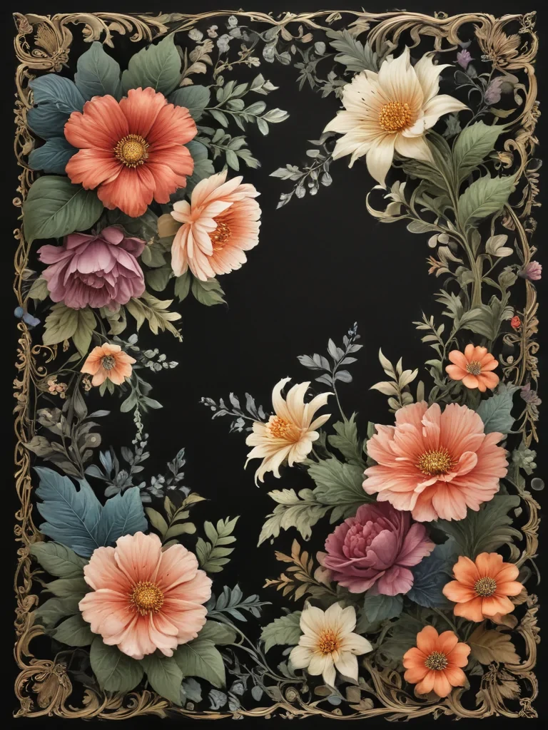 floral page borders