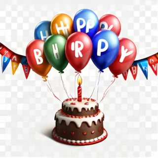happy birthday transparent background