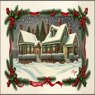 vintage christmas prints free